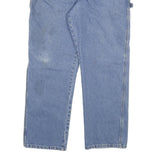 DICKIES Mens Relaxed Blue Denim Rinse W36 L29 Workwear Straight Leg Zip Jeans