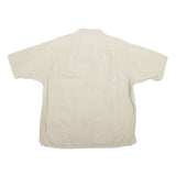 NAUTICA Mens Beige Cotton Blend Casual Shirt XL Button Short Sleeve Pocket