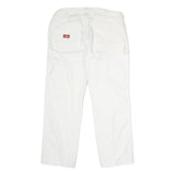 DICKIES Mens Regular Fit White Cotton Straight Leg Jeans W34 L27 Classic