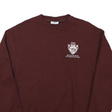 CHAMPION Mens Maroon Crew Neck M University Logo Cotton Blend Sweatshirt