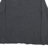 POLO RALPH LAUREN Womens Grey Cotton Blend Plain Pullover Jumper XL Half Zip