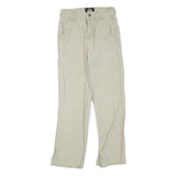 DICKIES Mens Cotton Blend Beige Regular Straight Trousers W26 L27 Workwear
