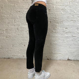 Rifle Skinny Cord Trousers - 30W UK 8 Black Cotton