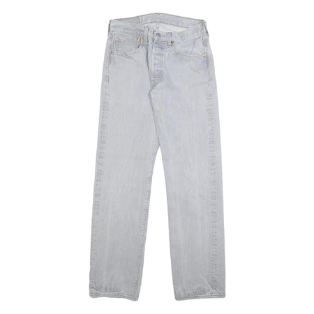 LEVI'S 501 Mens Jeans Blue Regular Straight Denim Light W28 L32 Classic Button