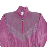 RUFF Womens Pink Polyester Blend Zip Jacket Patterned L