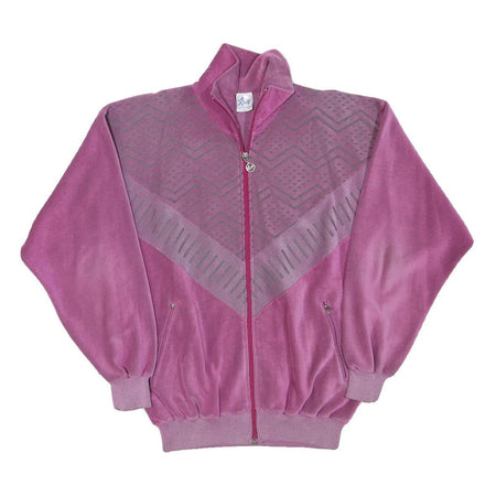 RUFF Womens Pink Polyester Blend Zip Jacket Patterned L