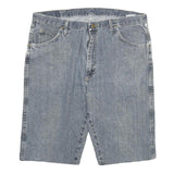 WRANGLER Mens Blue Denim Casual Shorts 2XL W36 Cotton Blend Classic Fit