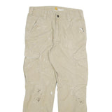 CARHARTT Mens Cotton Blend Beige Relaxed Fit Cargo Trousers W32 L32 Workwear
