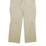 CARHARTT Mens Cotton Blend Beige Relaxed Fit Cargo Trousers W32 L32 Workwear
