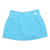 ADIDAS Womens Blue Mini Polyester Blend Plain Skort S Sports Casual Activewear