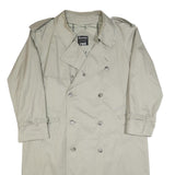 PKZ Mens Beige Cotton Classic Coat L Button Plain Stylish Warm Comfortable