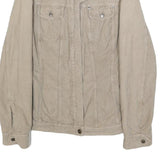 FERRE Womens Beige Cotton Corduroy Button Jacket M Classic Fit Casual