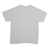 GILDAN Mens Grey Cotton Graphic T-Shirt L Short Sleeve Crew Neck Football Print
