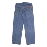DICKIES Mens Relaxed Blue Denim Jeans W34 L32 Zip Cotton Classic Casual