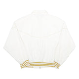 C.O.D. Womens White Gold Accent Zip Jacket M Viscose Blend Star Heart Print