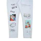 MOD Mens Slim Skinny Light Blue Denim Cotton Blend Jeans W32 L27 Light Wash