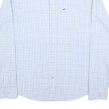 HOLLISTER Mens Blue Check Shirt S Cotton Blend Long Sleeve Button-Down Casual