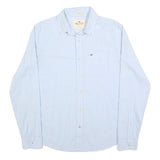 HOLLISTER Mens Blue Check Shirt S Cotton Blend Long Sleeve Button-Down Casual