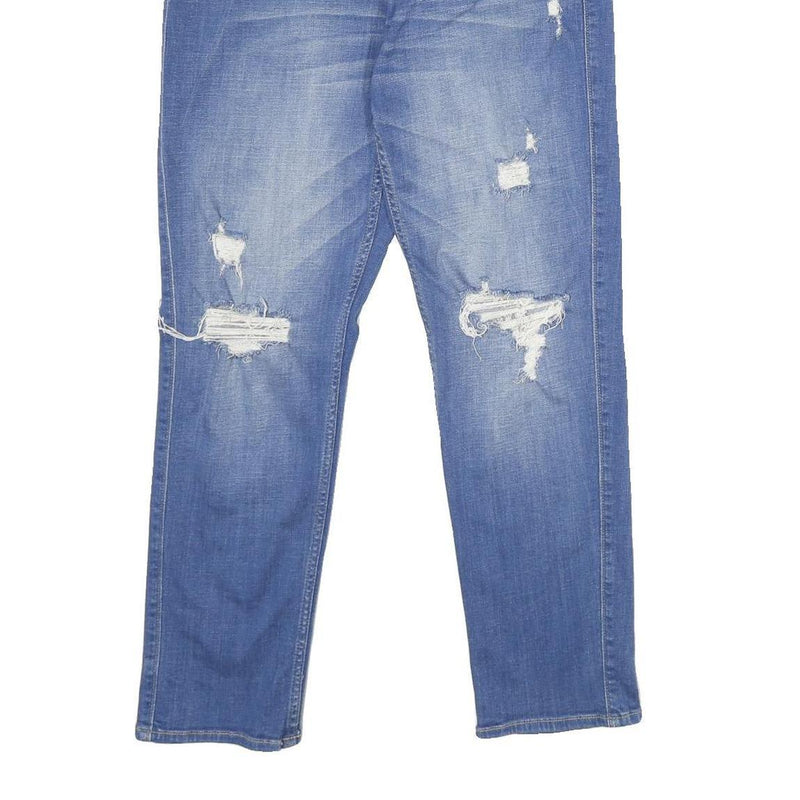 HOLLISTER Mens Blue Slim Skinny Denim Light W30 L30 Distressed Cotton Blend