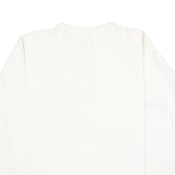 COTTON DELUXE Mens White Henley Long Sleeve T-Shirt XL Monterey Print Casual