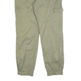 BPC SELECTION Mens Cotton Blend Khaki Regular Cargo Trousers W34 L30 Casual Zip