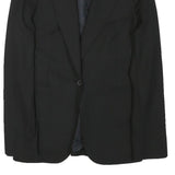 ZARA WOMAN Womens Black Tailored Jacket S Polyester Blend Button Plain Classic