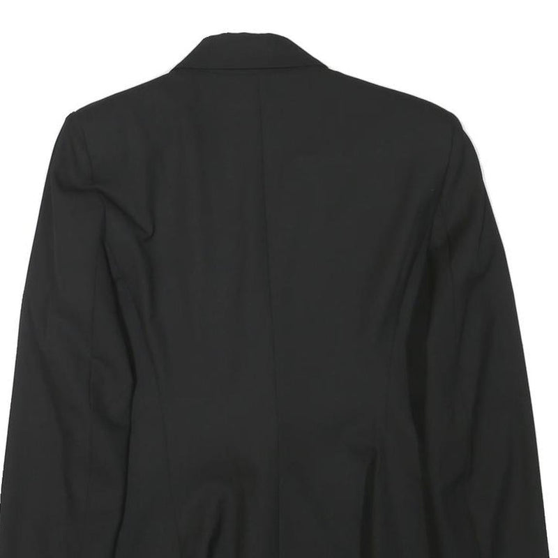 ZARA WOMAN Womens Black Tailored Jacket S Polyester Blend Button Plain Classic