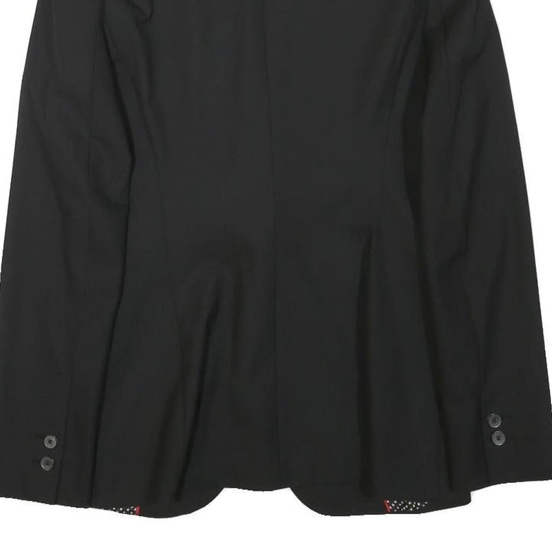 ZARA WOMAN Womens Black Tailored Jacket S Polyester Blend Button Plain Classic