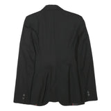 ZARA WOMAN Womens Black Tailored Jacket S Polyester Blend Button Plain Classic