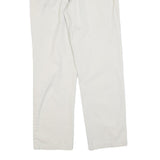 RALPH LAUREN Womens Cotton Blend White Regular Straight Trousers W32 L30 Classic