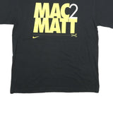 NIKE Mens Black & Yellow Graphic T-Shirt L Short Sleeve Crew Neck Mac2 Matt