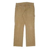 DICKIES Mens Regular Beige Cotton Blend Zip Trousers W32 L30 Workwear Utility