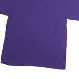 RUSSELL ATHLETIC Mens Purple Cotton Graphic T-Shirt L Crew Neck Short Sleeve