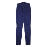 J BRAND Womens Cotton Blend Blue Slim Skinny Trousers W25 L29 Stylish Zip