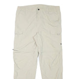 K-TEC Mens Polyester Blend Beige Regular Zip Cargo Trousers W37 L30 Casual