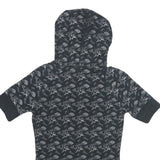 DICKIES Womens Black Cotton Blend Print Hoodie M Short Sleeve Casual Top