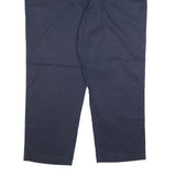DICKIES Mens Cotton Blend Navy Regular Fit Straight Leg Trousers W46 L30