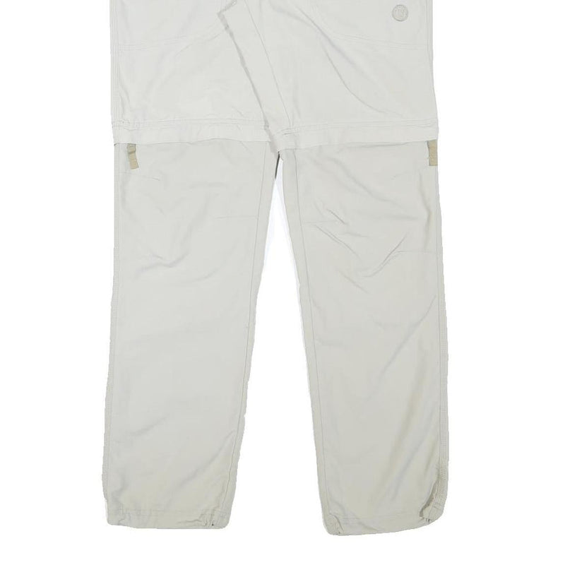 Womens Regular Beige Polyester Blend Zip Trousers W29 L30 Lightweight Casual