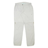 Womens Regular Beige Polyester Blend Zip Trousers W29 L30 Lightweight Casual