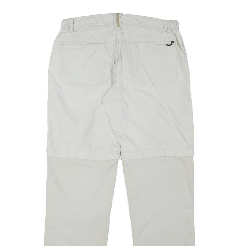 Womens Regular Beige Polyester Blend Zip Trousers W29 L30 Lightweight Casual