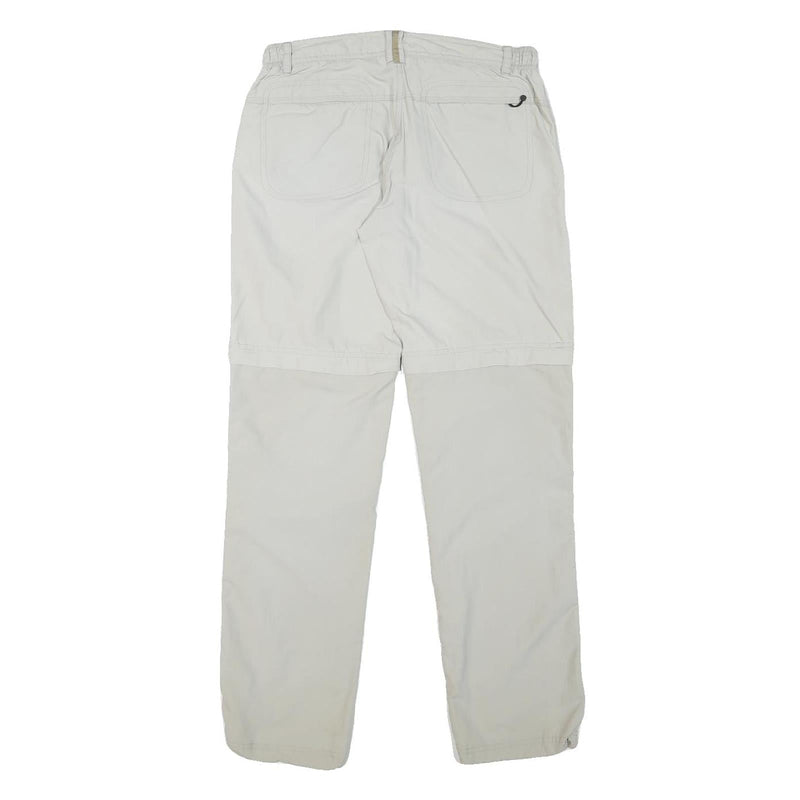 Womens Regular Beige Polyester Blend Zip Trousers W29 L30 Lightweight Casual