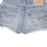 LEVI'S Womens Denim Blue Casual Shorts M W26 Distressed Vintage Style