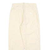 IRIS VON ARNIM Womens Regular Cream Straight Trousers W30 L27 Zip Closure