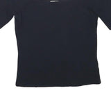 WHISTLES Womens Black Bardot Top Short Sleeve Square Neck XS Fashion