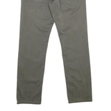 GAS Mens Regular Fit Grey Cotton Blend Zip Trousers W33 L29 Casual Comfort
