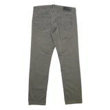 GAS Mens Regular Fit Grey Cotton Blend Zip Trousers W33 L29 Casual Comfort