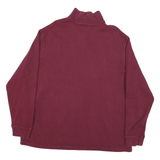 POLO RALPH LAUREN Mens Maroon Jumper Pullover Cotton Blend 2XL Quarter Zip