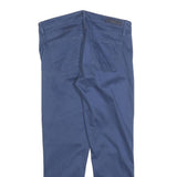 CALVIN KLEIN JEANS Womens Cotton Blend Blue Slim Straight Trousers W32 L26