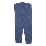 CALVIN KLEIN JEANS Womens Cotton Blend Blue Slim Straight Trousers W32 L26
