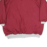 Womens Red Polyester Blend Button Jacket L Plain Casual Lightweight